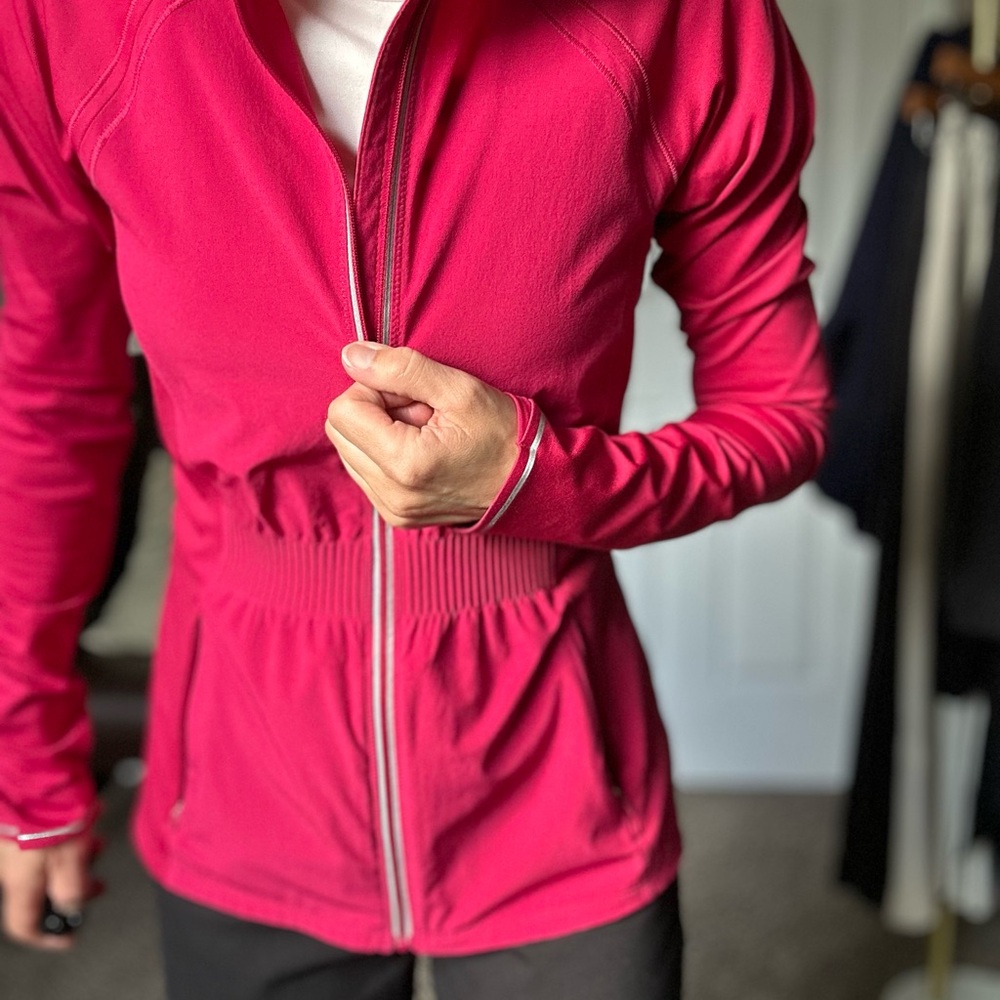 Athleta Deep Pink Activewear. Performance jacket. Like new